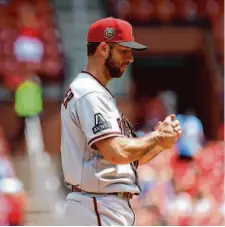  ?? Dilip Vishwanat/Getty Images ?? Madison Bumgarner was 0-3 with an ERA of 10.26 across four starts this season prior to his release by the Diamondbac­ks.