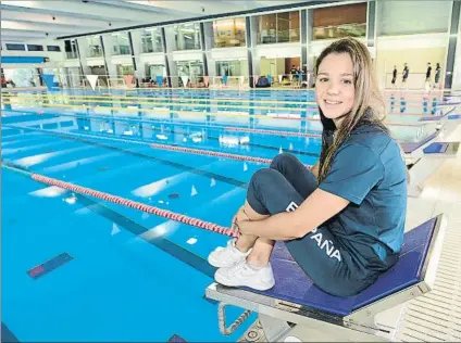  ?? FOTO: MANEL MONTILLA ?? Catalina Corró reapareció hace unas semanas y se ha convertido en una de las grandes sensacione­s de la natación española