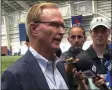  ?? TOM CANAVAN - THE ASSOCIATED PRESS ?? New York Giants co-owner John Mara talks to the media in East Rutherford, N.J., Tuesday, Aug. 13, 2019.