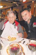  ?? Michael Franzese ?? John “Sonny” Franzese and his son, Michael, meet for dinner Monday at Cafe Baci in Westbury, N.Y.