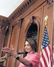  ?? AP ?? PARTY CONCERNS: Nancy Pelosi speaks yesterday and said she plans to become House Majority Speaker.