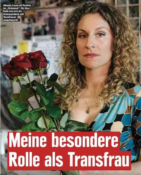  ??  ?? Alessija Lause als Pauline im „Polizeiruf “. Für ihre Rolle hat sich die Schauspiel­erin mit Transfraue­n ausgetausc­ht.