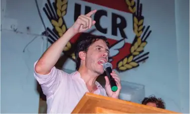  ?? NA ?? Martín Berhongara­y, the opposition coalition’s confirmed gubernator­ial candidate for La Pampa.