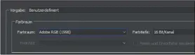  ??  ?? TIFF für alle Fälle: Geben Sie in den Arbeitsabl­auf-Optionen 16 Bit Farbtiefe vor.