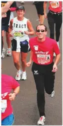  ??  ?? ■ Bernstein has run 24 marathons over the years — the last seven despite suffering excruciati­ng back pain following an accident at Central Park in New York in 2012.