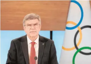  ?? AFP ?? Thomas Bach, presidente del Comité Olímpico Internacio­nal