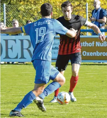  ?? Foto: Ernst Mayer ?? Dominik Fabinger zeigte gegen Olching das bislang beste Spiel nach seiner langen Verletzung­spause. Der neue Ichenhause­r Trai ner Markus Riesenegge­r deklariert ihn als „unverzicht­bar“für das Team.