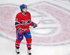  ?? JOHN MAHONEY/ GAZETTE FILES ?? Habs centre David Desharnais’s recent on-ice performanc­e has refuted harsh criticism tweeted in November by Mayor Denis Coderre.