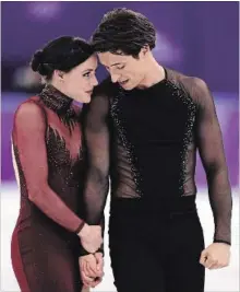  ?? MADDIE MEYER GETTY IMAGES ?? Canada’s Tessa Virtue and Scott Moir compete in the Figure Skating Ice Dance Free Dance at the Pyeongchan­g Winter Olympic Games at Gangneung Ice Arena on Tuesday in Gangneung, South Korea.