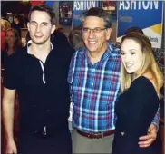  ?? JOE FRIES/Penticton Herald ?? Penticton Liberal MLA Dan Ashton celebrated his victory on Tuesday night with his children, Colton and Chantal, and about 50 other supporters at a local restaurant.