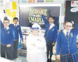  ??  ?? ●● St Paul’s Church of England Primary School: Year 5’s had a visit from Scrooge