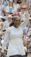  ?? AP PHOTO ?? CRAZY EIGHTS: Serena Williams looks for her eighth Wimbledon title today against Angelique Kerber of Germany.