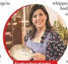  ??  ?? Festive fare: Kirstie whips up a delight