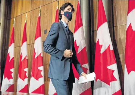  ?? POSTMEDIA NEWS ?? Prime Minister Justin Trudeau faced criticism from Democracy Watch for the poor protection of whistleblo­wers.