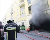  ?? (Photo V. Le Parc) ?? L’incendie s’est déclaré dans le parking souterrain de la résidence Les Pastorales.