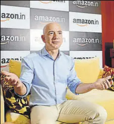  ?? MINT/FILE ?? Amazon CEO Jeff Bezos. In India, Amazon has been spending on building warehouses, logistics unit and marketing