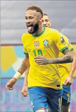  ??  ?? Neymar celebra su gol en la victoria de Brasil contra Venezuela.