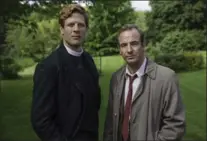  ?? PBS ?? James Norton as Sidney Chambers and Robson Green as Geordie Keating in “Grantchest­er” about a vicar and a detective who solve crimes.