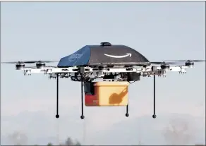 ?? — GETTY IMAGES FILES ?? Because testing drones in the U.S. is forbidden, Amazon is experiment­ing with the aircraft in B.C., about a half-kilometre from the border, with the blessing of Transport Canada.