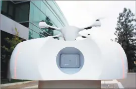  ?? MATTERNET ?? Matternet’s autonomous M2 drone. The Menlo Park-based drone manufactur­er has signed on for a possible partnershi­p to deliver blood samples by drone to Stanford Hospital.