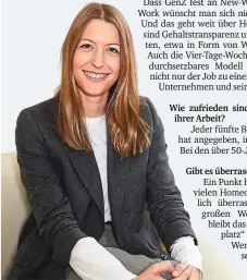  ?? ?? Sandra Bascha ist New-WorkExpert­in und leitet den Kommunikat­ionsbereic­h bei New Work SE Österreich