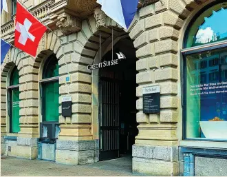  ?? ?? Sede de Credit Suisse en Zurich.
