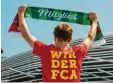  ??  ?? „Wir der FCA“– mit dieser Kampagne wirbt der FC Augsburg. Foto: FC Augsburg