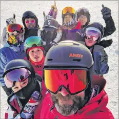  ?? SUBMITTED ?? Martock’s Andy MacLean has travelled the world teaching snowboardi­ng instructor­s.