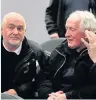  ??  ?? Appearance Chairman and operations director Stuart Brown (left) attended the meeting Lawyer Derek Hamill speaking on behalf of the consortium