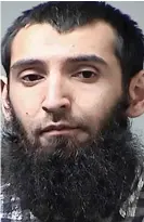  ??  ?? Police mugshot: Saipov