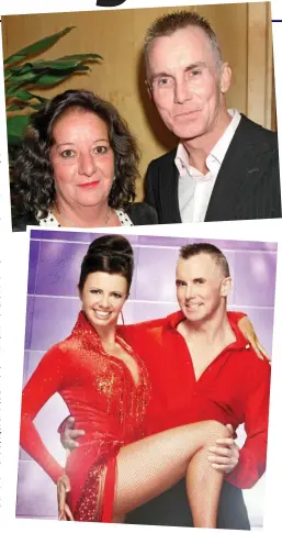  ??  ?? Top: Gary Rhodes with beloved wife Jennie. Above: With his Strictly dance partner Karen Hardy in 2008