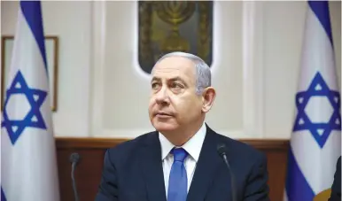  ?? (Oded Balilty/Pool/Reuters) ?? PRIME MINISTER Benjamin Netanyahu attends a June cabinet meeting in Jerusalem.
