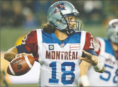  ?? — POSTMEDIA NEWS ?? The Argonauts have hired Jonathan Crompton to be their quarterbac­ks coach. Crompton played the position until he was injured in 2015 when he suited up for the Montreal Alouettes.