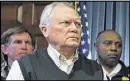  ?? BEN GRAY / BGRAY@AJC.COM ?? “As you know, we have been confronted with an unexpected storm,” Gov. Nathan Deal said Tuesday.