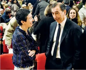  ?? (Fotogramma) ?? A Milano Francesca Balzani e Giuseppe Sala ieri a una cerimonia all’Istituto dei ciechi