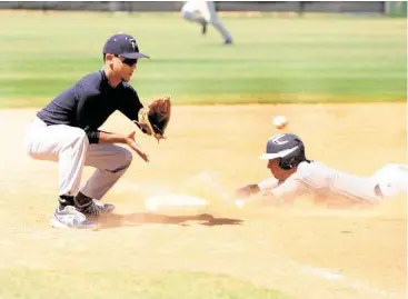  ?? Eddy Matchette / For the Chronicle ?? Tomball Memorial’s Anthony Salaza, left, is among the players getting to showcase their skills this summer in the Houston Hurricanes program.