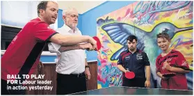  ??  ?? BALL TO PLAY
FOR Labour leader in action yesterday