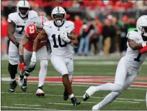  ?? JAY LAPRETE — THE ASSOCIATED PRESS ?? Penn State running back Nick Singleton hopes to improve on his rushing numbers from last season.