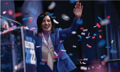  ?? Kathy Hochul, the Democrat New York governor, kept her seat. Photograph: Anadolu Agency/Getty Images ??