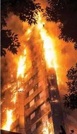  ??  ?? Tragic fire: Grenfell Tower in 2017