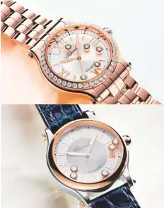  ??  ?? Chopard’s Happy Sport Collection pays homage to their iconic predecesso­r introduced by Caroline Scheufele in 1993.