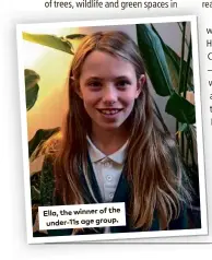  ?? ?? Ella, the winner of the under-11s age group.