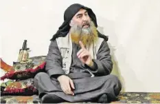  ?? AFP ?? Abu Bakr al-Baghdadi wird von Geheimdien­sten gejagt.