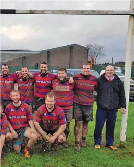  ??  ?? Above: The Athboy senior side after victory over Ardee last January and (left) the club’s veterans on their recent trip to France