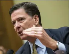  ?? AL DRAGO/THE NEW YORK TIMES ?? FBI director James Comey wrote to Congress that the agency does not yet know the significan­ce of the emails, which have yet to be fully reviewed.