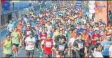  ?? SOURCED ?? A view of marathon held in Mumbai