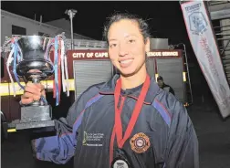  ?? PICTURE: CITY ?? GLORY: Baigum Abrahams has won the Toughest Firefighte­r competitio­n.