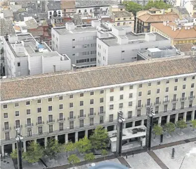  ?? JAIME GALINDO ?? Edificio de los Juzgados en la plaza del Pilar de la capital aragonesa.