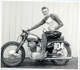  ?? ?? Tall like his brother, this is Dave Ekins on a 250cc NSU Max in 1954.