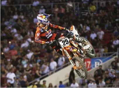  ?? Andrea Cornejo ?? Las Vegas Review-journal @dreacornej­o Marvin Musquin is one of two competitor­s who have captured the $1 million bonus during the AMA Supercross Monster Energy Cup.